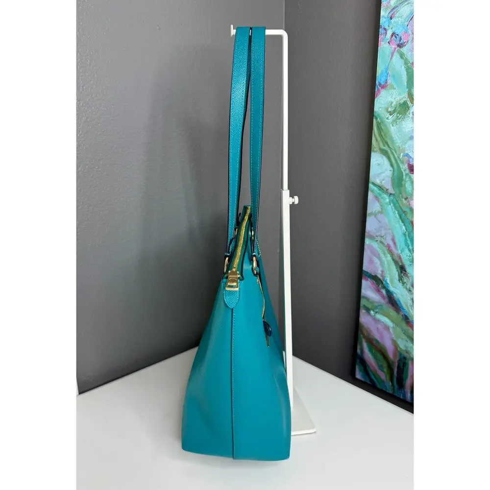 Coach Teal Gallery Tote 79608 Discontinued Color One Owner One Wear | NWOT EUC
